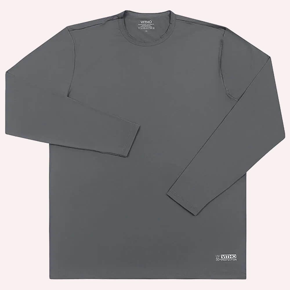 Camiseta Masculina Proteção Térmica UV Theo 50+ Cinza P