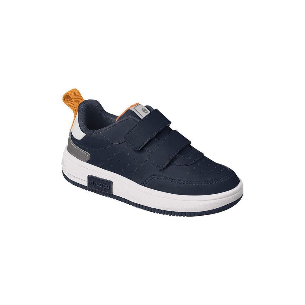 Tênis Infantil Masculino Ortopé Bliss Teen Fecho Duplo Azul Marinho