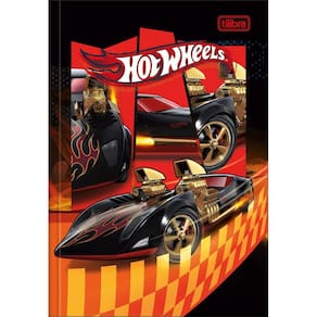 Caderno Brochura Costurado Pequeno 1/4 Hot Wheels 48 Folhas - Tilibra