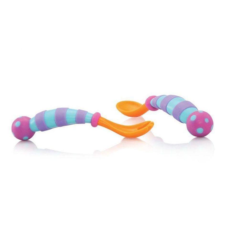 Kit Talher Divertidos Baby Rosa/Laranja - Nuby