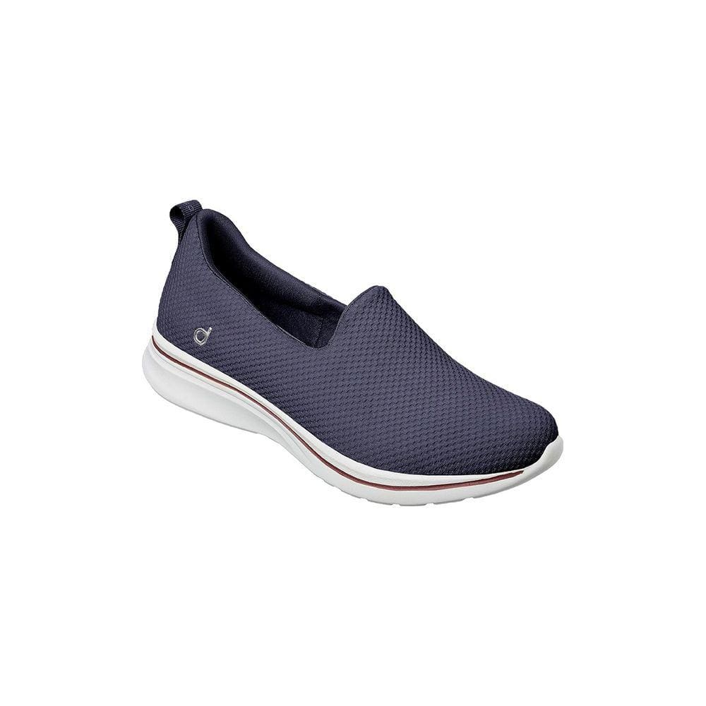 Tênis Feminino Dijean Calce Fácil Tecido com Detalhes Azul