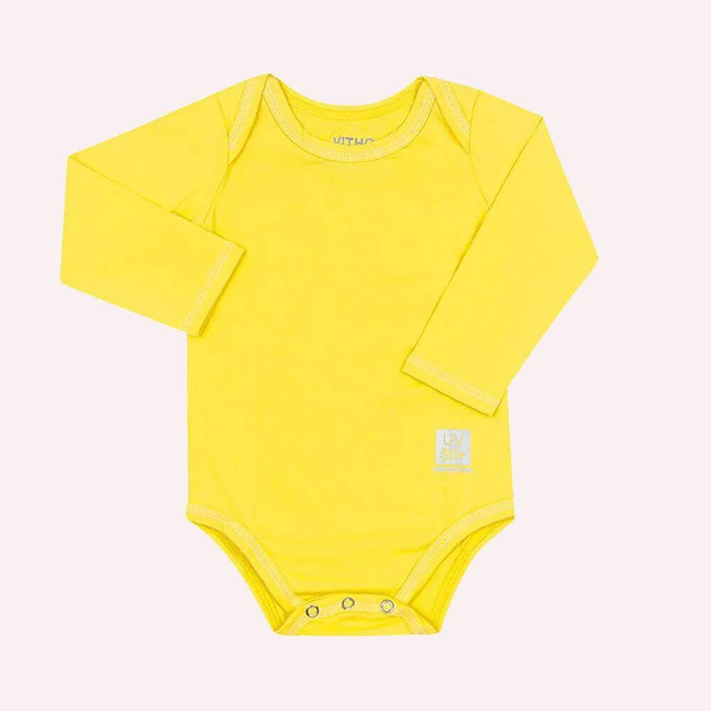 Body UV Infantil Térmico Bebe Theo 50+ Amarelo 3