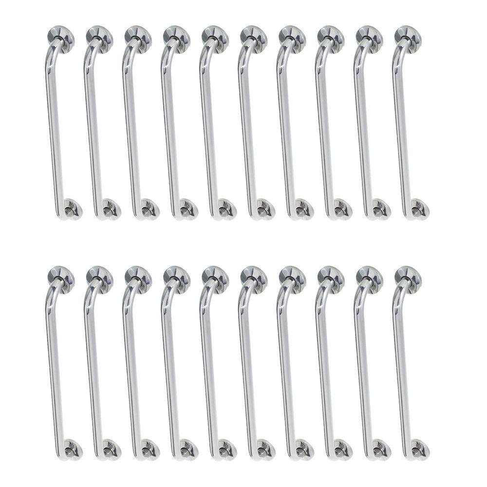 Alça de Apoio 80cm Barra Inox Kit 20 Unidades Idoso Acessibilidade Cadeirante Banheiro Suporte