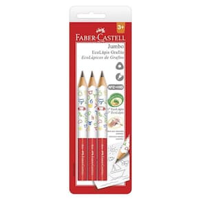 Lápis Grafite Faber-Castell Jumbo 3 Unidades