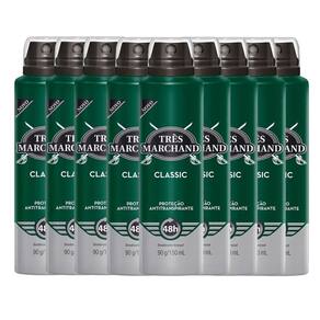 Kit Desodorante Aerosol Très Marchand Classic 150ml - 9 Unidades