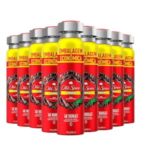 Kit Desodorante Spray Antitranspirante Old Spice Lenha 200ml - 9 Unidades