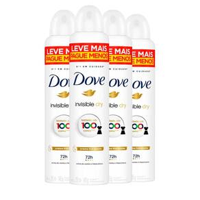 Kit Desodorante Aerosol Dove Invisible Dry 250ml - 4 unidades