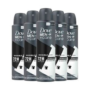 Kit Desodorante Aerosol Dove Men Invisible 150ml - 5 unidades
