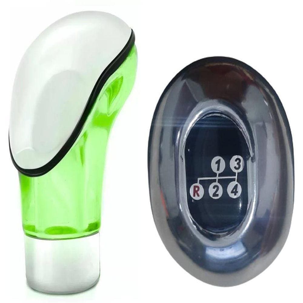 Bola Bolinha Manopla De Câmbio Naja 4 Marchas Com Led Verde