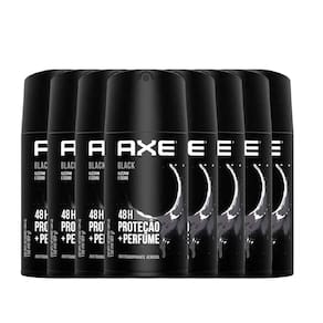 Kit Desodorante Antitranspirante Aerosol Axe Black 150ml - 8 Unidades