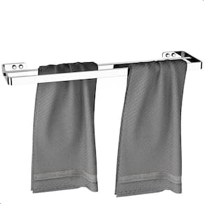 Porta Toalha Duplo Toalheiro Suporte Banheiro Cromado Max