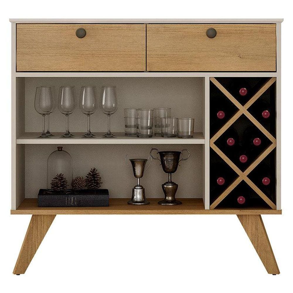 Buffet para Sala de Estar Alice Off White Cinamomo - Valdemóveis