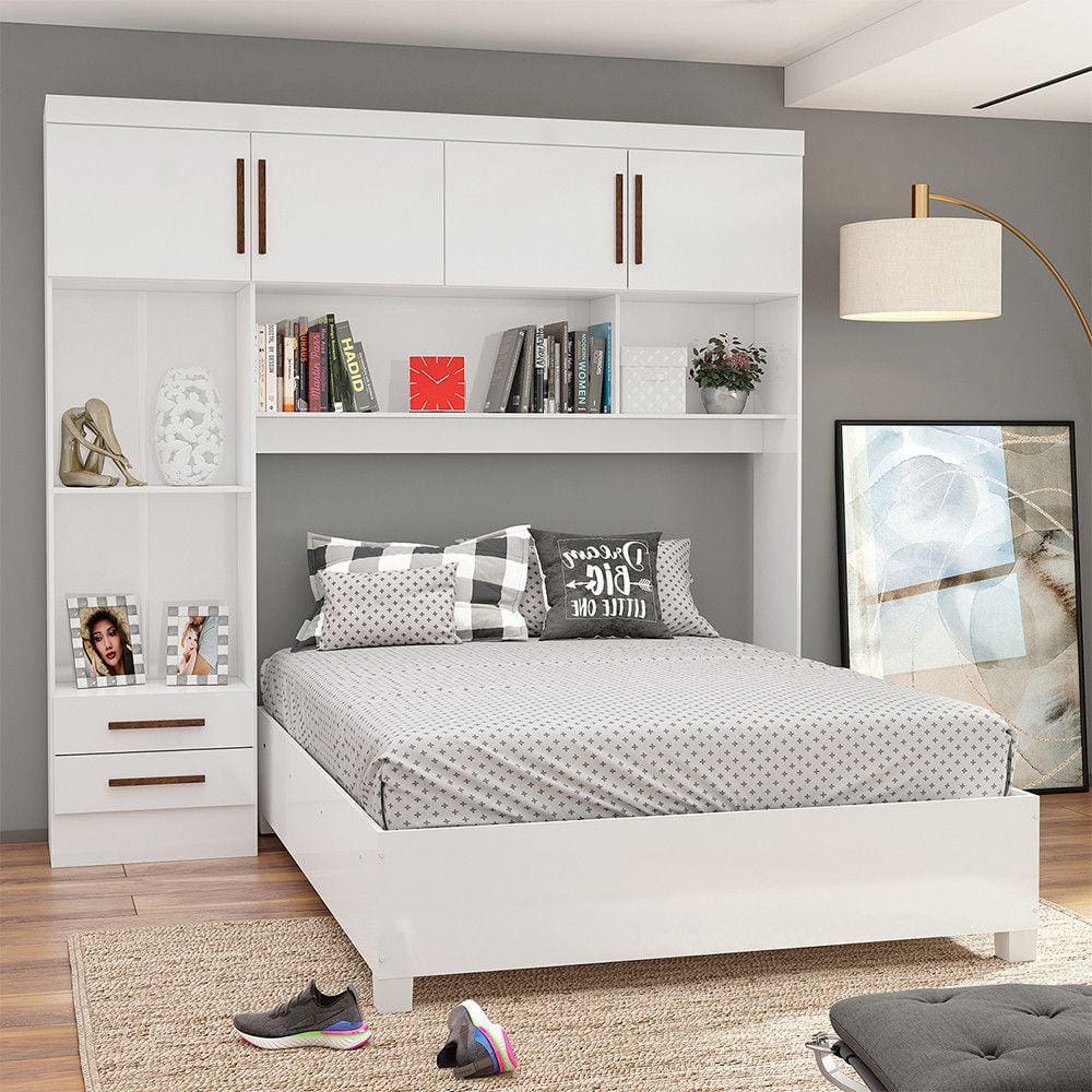 Guarda Roupa Modulado com Cama Paris 4 Portas 2 Gavetas