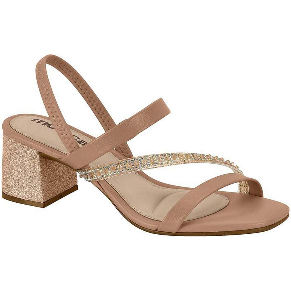 Sandalia Feminina Salto Quadrado Gliter Moleca 5496.102