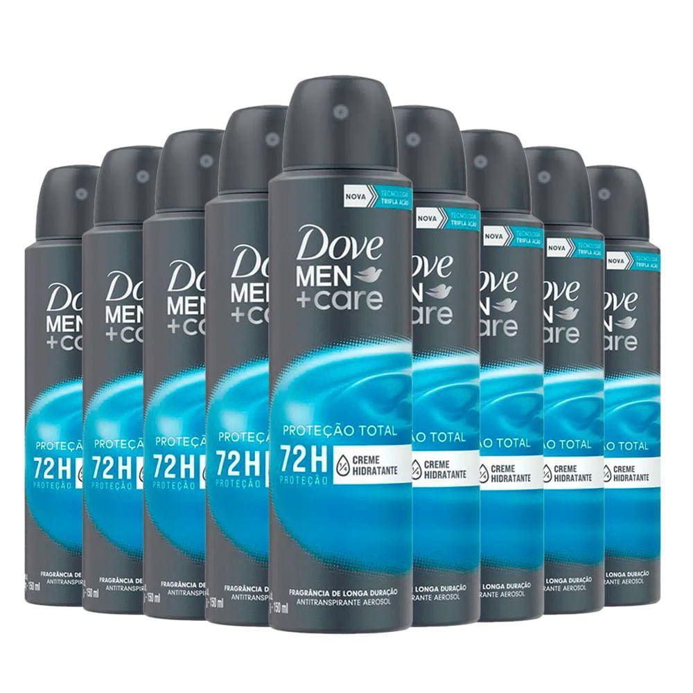 Kit Desodorante Aerosol Dove Cuidado Total 150ml - 9 unidades
