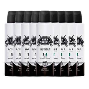 Kit Desodorante Aerossol Très Marchand Invisible 150ml - 9 Unidades