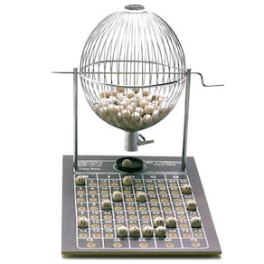 Globo Para Bingo Cromado Globo 75 Pedras Madeira 779G