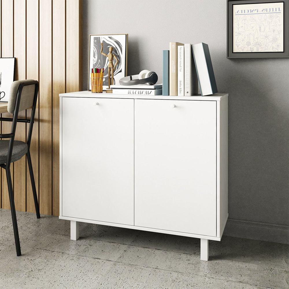 Balcão 2 Portas 2 Prateleiras MDP 12mm Branco