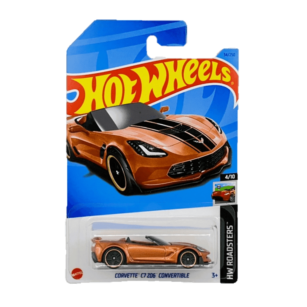 Miniatura Hot Wheels Corvette C7 206 Convertible 1:64