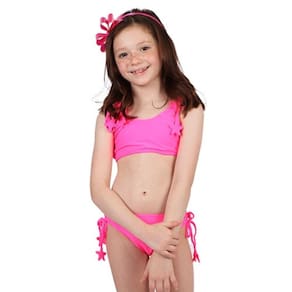 Biquíni Faixa Alexia Pink Siri Kids Moda Praia