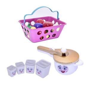 Mini Cozinha Infantil Menina Princesa Potinhos 18Peças