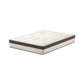 colchão casal diamond euro molas ensacadas (26x138x188) bege e marrom