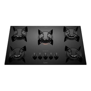Cooktop 5B Preto Com Mesa De Vidro Atlas U Top Preto Bivolt