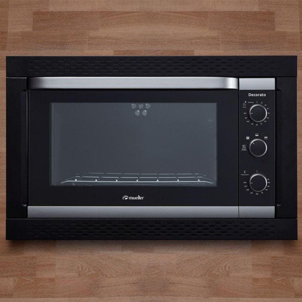 Forno Elétrico De Embutir Mueller Decorato Preto 44 Litros 110V