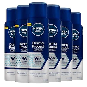 Kit Desodorante Aerosol Nivea Clinical Derma Protect Masculino 150ml - 6 unidades