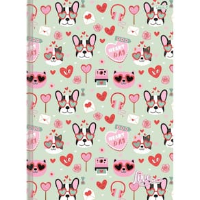 Caderno Escolar Brochura Love 1/4 Capa Dura 80 Folhas São Domingos