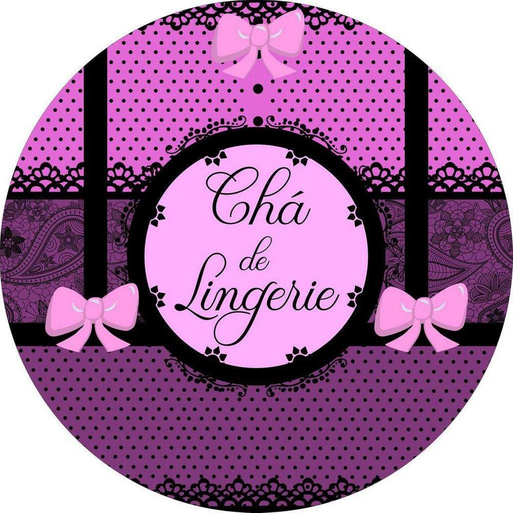 Painel Redondo 3D Sublimado Chá De Lingerie Frd-4309