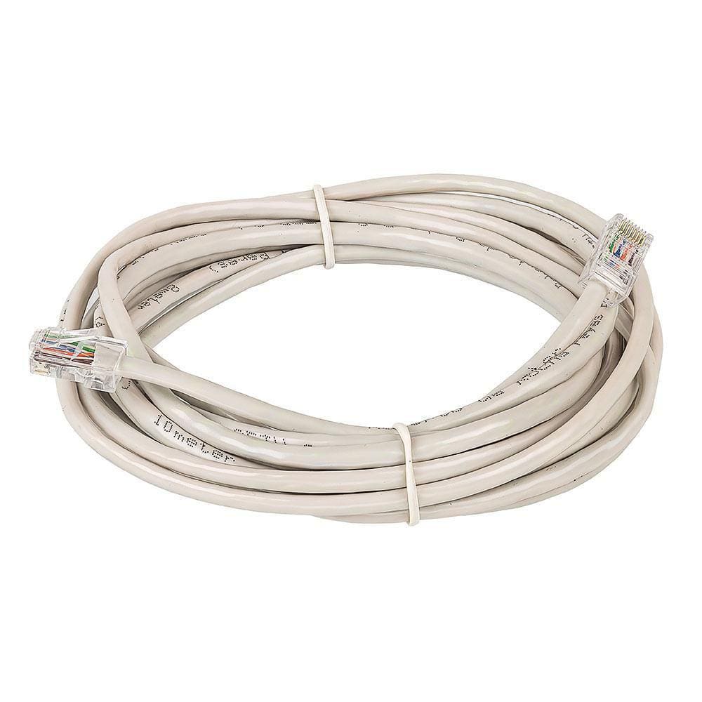 Cabo De Rede Cat5E Montado Branco - 10 Metros