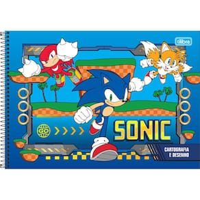 Caderno de Cartografia e Desenho Espiral Capa Dura Sonic 80 Folhas Tilibra