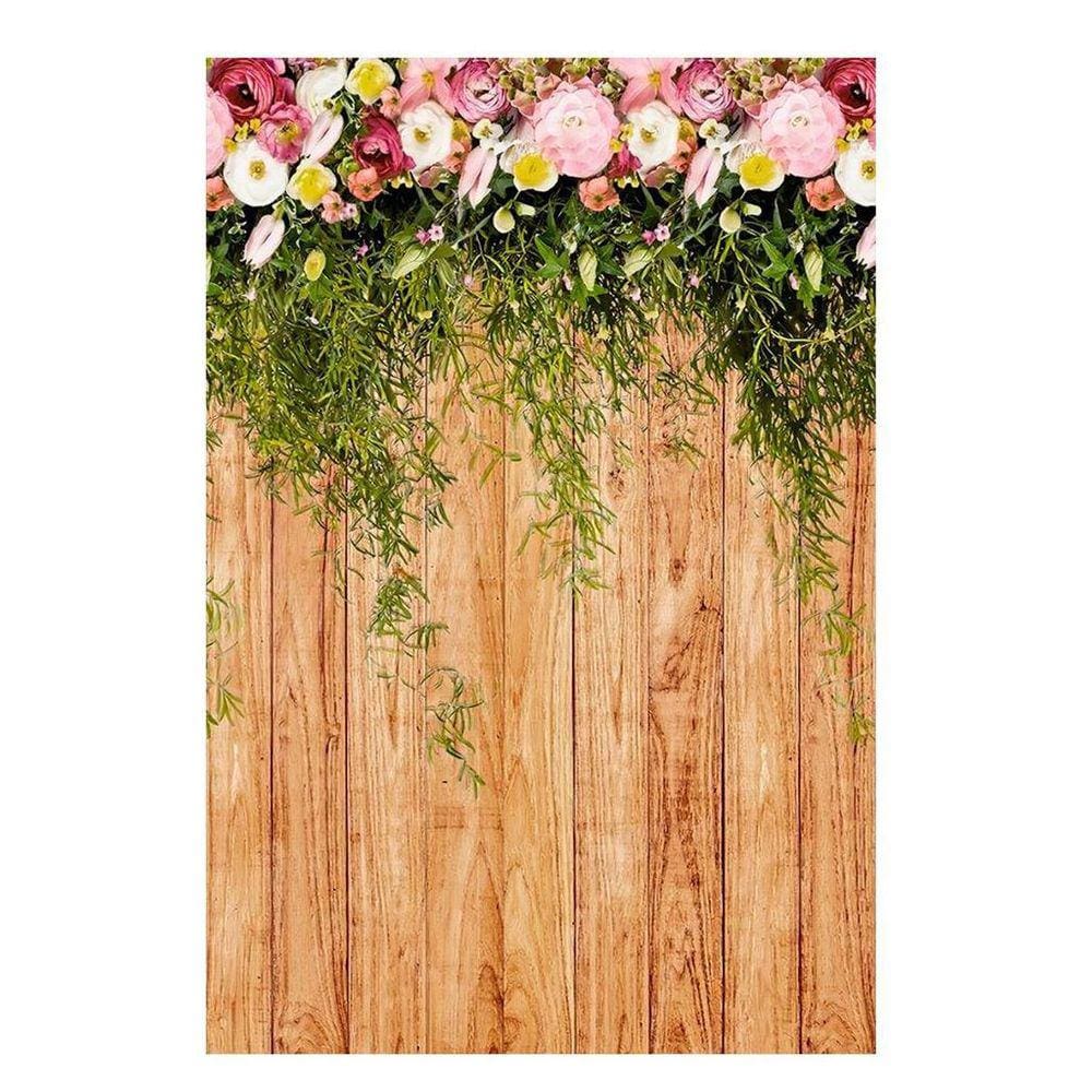 Fundo Fotográfico Madeira Floral 1,5X2,2 Fff-668