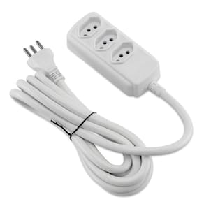 Extensão Elétrica Tripolar Forceline, Bivolt, 3M, 3 Tomadas,