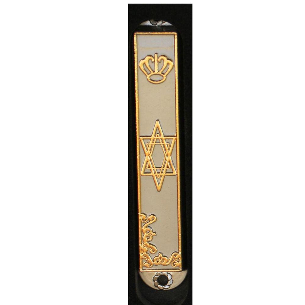 Mezuzá Judaico 8 Cm Estrela De Davi - De Israel + Pergaminho