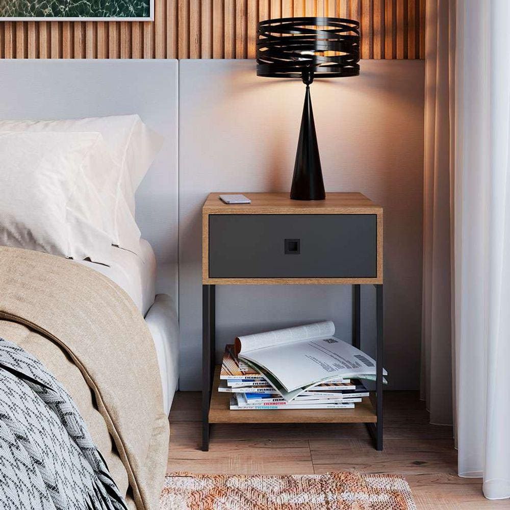 mesa de cabeceira paricel 1 gv e grafite