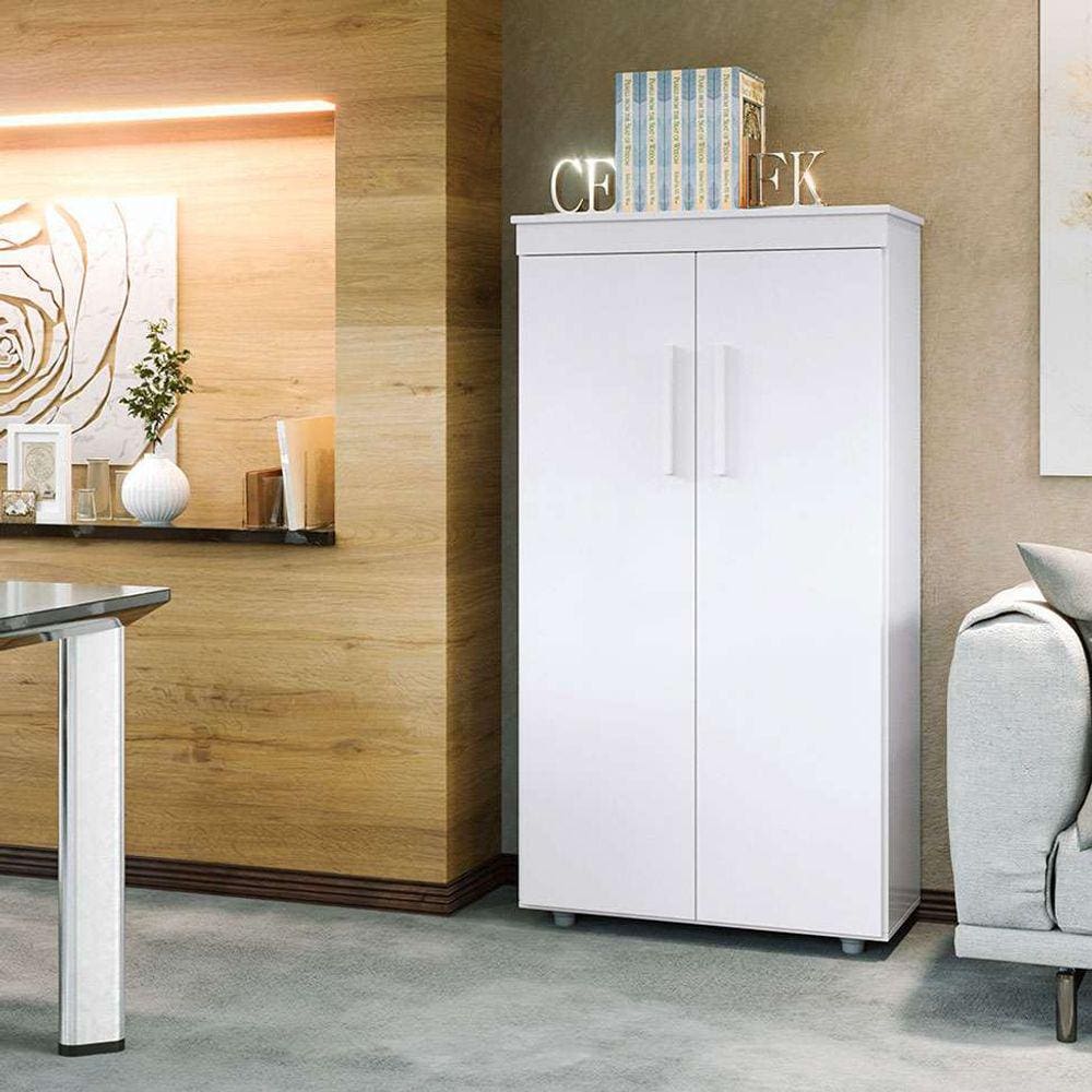 armário multiuso advantage 2 pt branco 142 cm