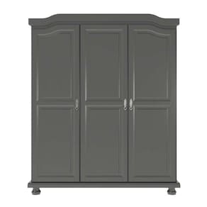 guarda-roupa casal bastian 3 pt cinza