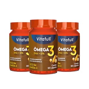 Kit 3 Unidade Vitafull Ômega 3 com 120 cápsulas