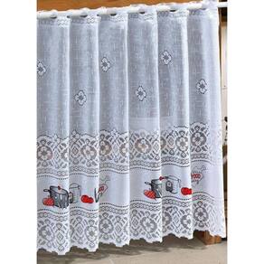 Kit Cortinas Pia2X0,80+Janela 2X1,2 Renda Panela De Pressão