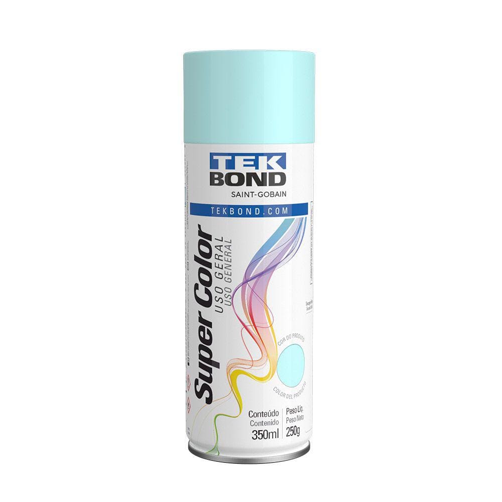 Tinta Spray Uso Geral Super Color Azul Claro 350ml - Tekbond