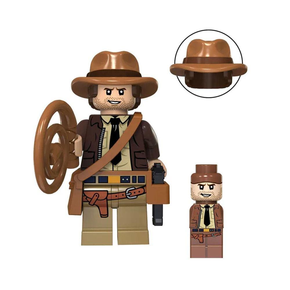 Boneco Indiana Jones Filme Cinema Bloco De Montar