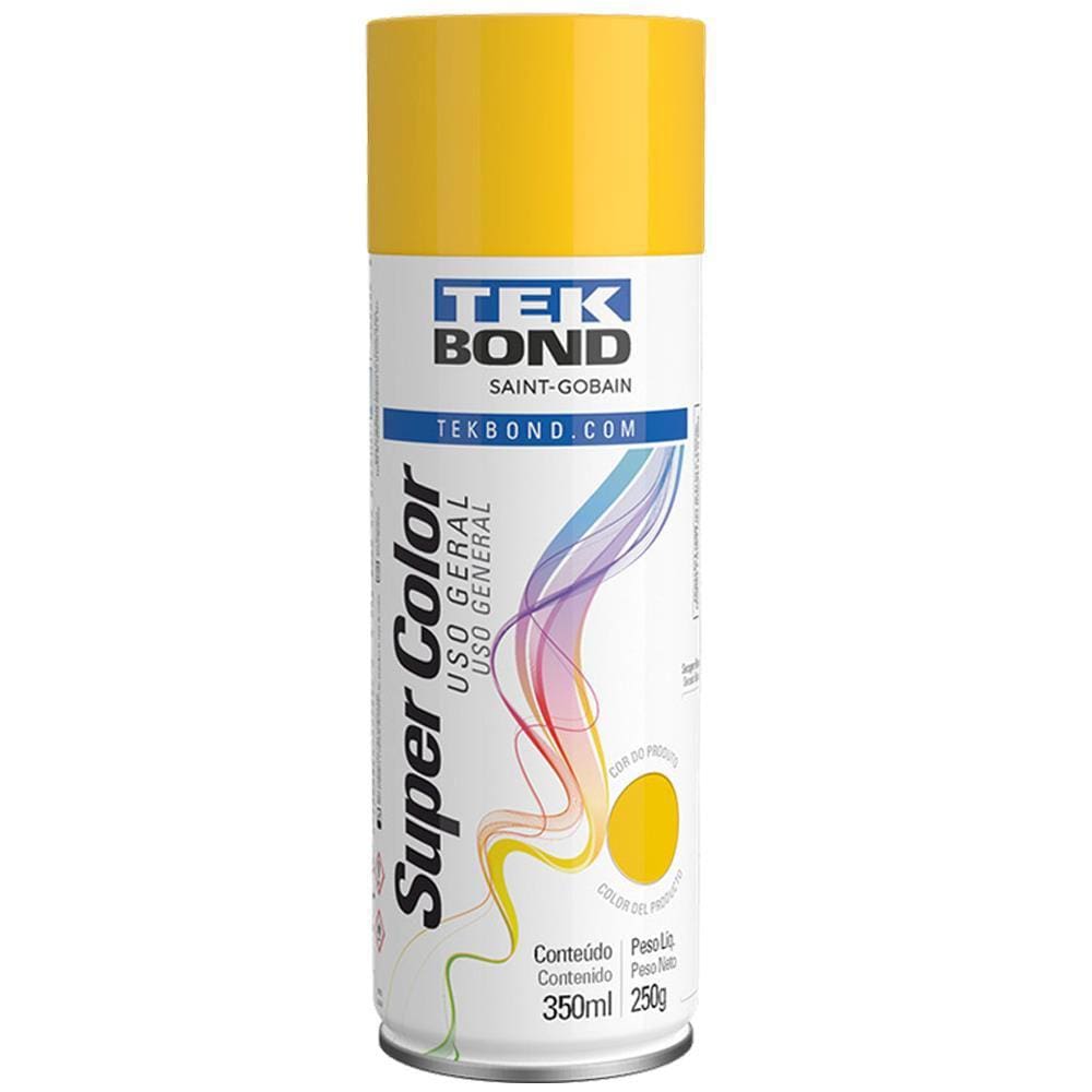 Tinta Spray Uso Geral Tekbond Amarelo 350ml