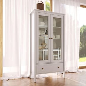 Cristaleira 2 Portas com Vidro 1 Gaveta Vogue Artemobili Branco