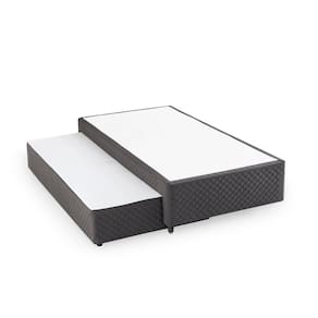 Base Box Solteiro com Colchão Auxiliar de Mola 88x188x28cm Seattle Cinza