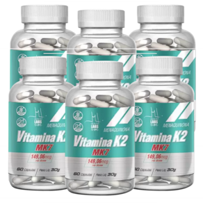 Kit 6 Unidades Vitamina K2 (MK7 149,06mcg) - 60 Cápsulas - Health Labs