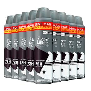 Kit Desodorante Aerosol Dove Men Invisible Dry 250ml - 9 unidades