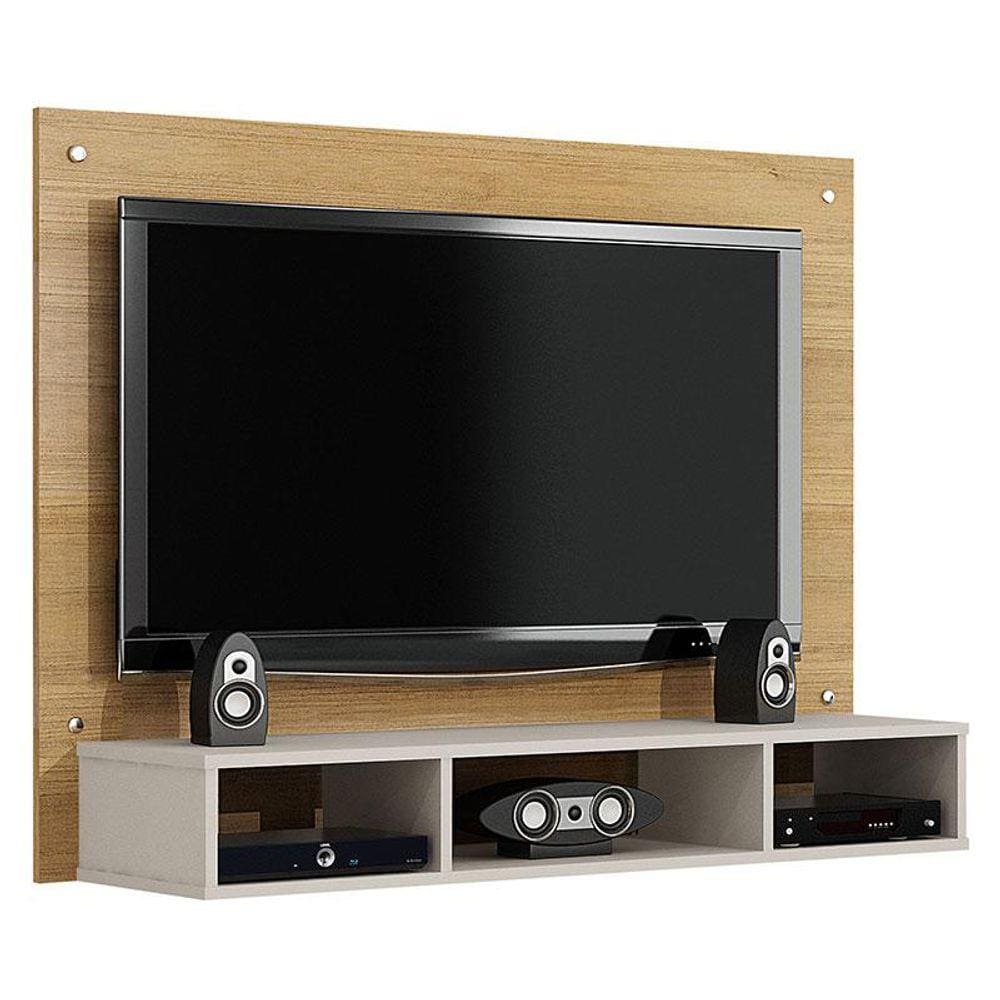 Painel para TV Atena Cinamomo Off White - Valdemóveis