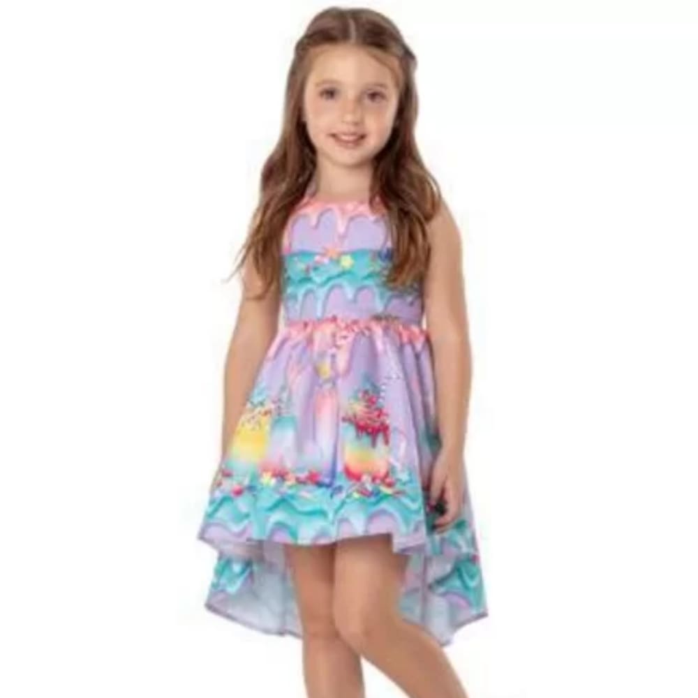 Vestido Infantil Verão Mon Sucré Summer Lilás 17228